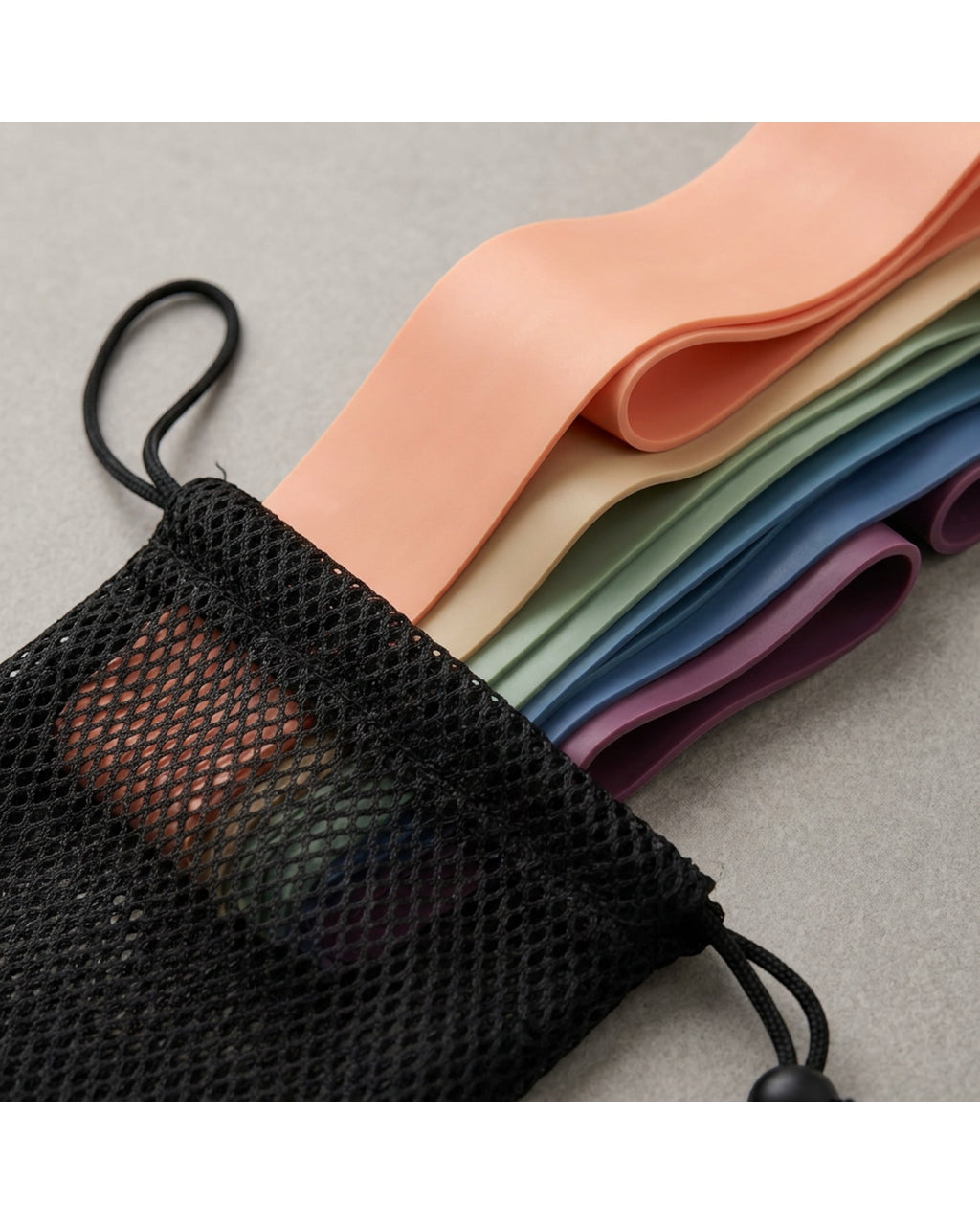 Nixbo Five-Level Mini Loop Latex Resistance Band Set Pastel - Detail view